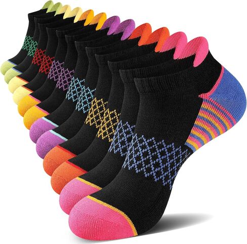 eallco Womens Ankle Socks Athletic Running Socks Sport Cushioned Socks With Tab 6 Pairs in Kuwait