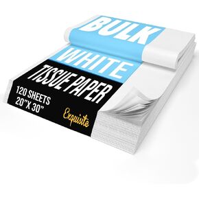 ورقة أنسجة بيضاء لأكياس الهدايا ، وورق الأنسجة البيضاء الجزء الأكبر - 960 ورقة 15 "× 20" NEWSPRINT 10 رطل للتعبئة ، حشو مربع هدايا عيد ميلاد ، لوازم التعبئة لنقل اللوازم التاج. in Kuwait