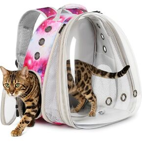 Large Cat Backpack Carrier, Front Extension with Space Capsule Bubble Window, Fit up to 18 Pounds (POKMON, Gen 2 - Bubble Dome) in Kuwait