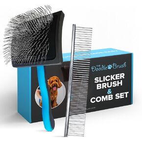 The Doodle Brush Dog Grooming Kit Slicker Brush, Dog Comb Set, Detangler in Saudi Arabia