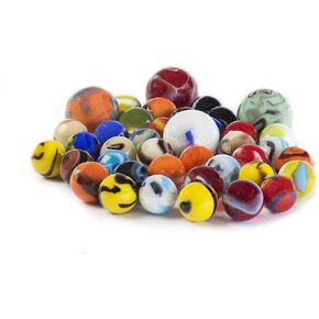 Ader Products My Toy House Glass Marbles Bulk, Set of 40, (36 Players and 4 Shooters) Assorted Colors, with Game Marbles Rules in Saudi Arabia