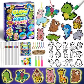 AMOSTING Glow in the Dark Animal Magic Puffs Craft Kit for Kids Ages 4+ in Kuwait