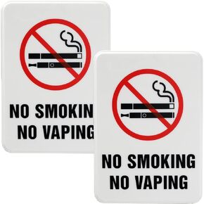 Excello Global Products No Smoking No Vaping Sign: Indoor Outdoor No Smoking Warning. 5 x 7 Inches, Pack of 2 in Saudi Arabia