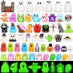 78Pcs Halloween Luminous Mini Resin Figures 78Style Small Figurines in Kuwait