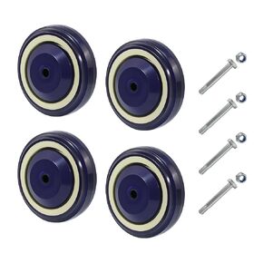 4" Casters Polyurethane Shopping Cart Wheels Replacement Set of 4 Wheels for Cart Furniture Loading Capacity 1200lbs Total in Kuwait