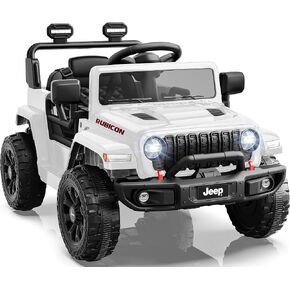First Ride On 12V Licensed Jeep Wrangler Rubicon Ride on Jeep Electric Vehicle, Remote Control Electric Car for Kids W/LED Lights, Bluetooth, 3 Point Safety Belt, Treaded Tires (Pink) in Saudi Arabia
