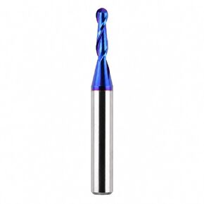 Jiiolioa SQ2111 1/4" Shank 2 Flute Ball Nose Spiral CNC Router Bits Solid Carbide End Mill 1/8" Dia 1/4" Shank in Saudi Arabia