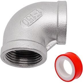 Pipe Fittings, 1/2" NPT 90 Degree Elbow, 304 Stainless Steel Barstock Street Elbow, Cast Pipe Fitting, Right Angle Ell 1/2" Male x 1/2" Male (2Pcs) in Saudi Arabia