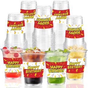 50Pcs Cartoon Animation Party Cups 12oz Red White Plastic Cups in Kuwait