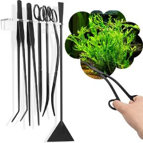 6 in 1 Aquascaping Tool Kit with PH Tester, Black Steel Aquatic Landscaping Equipment Perfect to Create A Stunning Underwater Scape for Fish Tank in Saudi Arabia