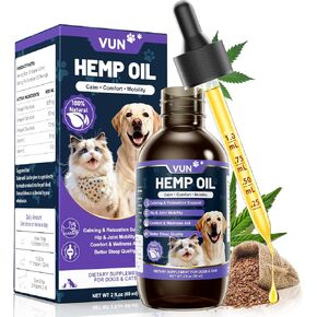 Hemp Oil for Dogs & Cats Anxiety, Stress Relief Drops with Omega 3-6-9 in Saudi Arabia