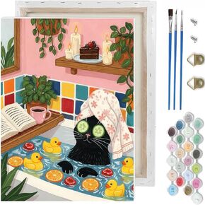Halloween Paint by Numbers Kit for Adults,Ghost Paint by Number With Frame in Kuwait