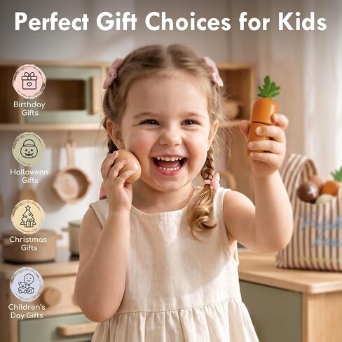 Lehoo Castle Wooden Play Food, Pretend Play Kitchen Accessories Toys in Kuwait