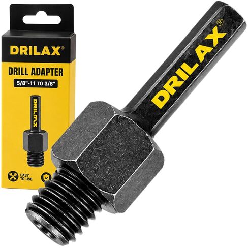 Drilax Diamond Core Drill Bit Adapter 5/8 Inch - 11 Female Arbor To 3/8 Inch Triangle Male Shank Female Thread Back Holders To Regular Drill in Saudi Arabia