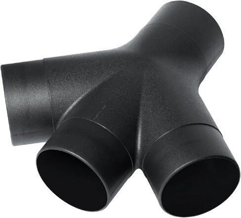 POWERTEC 70275V 3-Way Dust Collection Fitting for 4 in Hose & Cuff, 1 PK,Black in Kuwait
