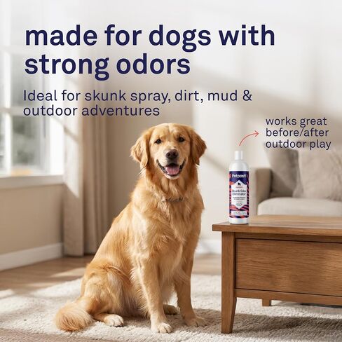 Petpost | Skunk Odor Eliminator Shampoo for Dogs & Cats. Neutralizes Strong Odors. Gentle & Safe Formula. 16 oz in Kuwait