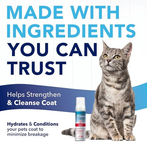 TropiClean OxyMed Waterless Dry Shampoo for Cats, Hairball Relief, 7.4oz in Kuwait