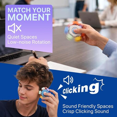 Fidget Toys for Adults Stress Relief: 2 Pack Clicker Fidget with Rotation in Kuwait