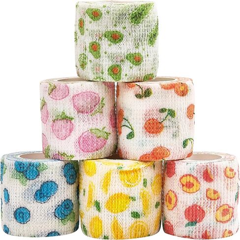 24 Rolls Self Adhesive Bandage Wrap 2 Inchx 5yard Wrap Cohesive Bandage for Doggie Dogs Cats Horses Birds Animals Non-Woven Strong Sports Tape for Wrist Healing Ankle Sprain & Swelling in Saudi Arabia