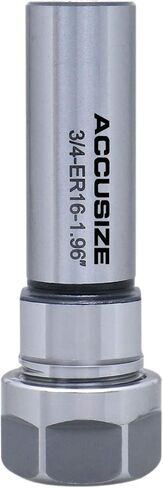 Accusize Industrial Tools ER16 Collet Chuck Extension Rod, 1.96 in. Shank Length, 3/4 in. Straight Shank Alloy Steel, 0223-0207 in Kuwait