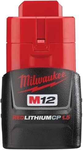 Milwaukee 48-11-2401 Genuine OEM M12 REDLITHIUM 12 Volt 1.5 Amp Compact Lithium Ion Battery with Overload Protection for Cordless Power Tools in Kuwait