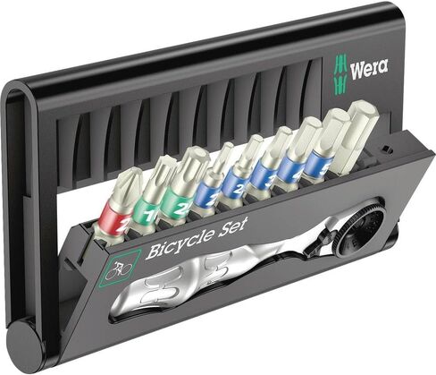 Wera Bicycle Set 9 Bit Assortment Stainless with Ratchet in Kuwait