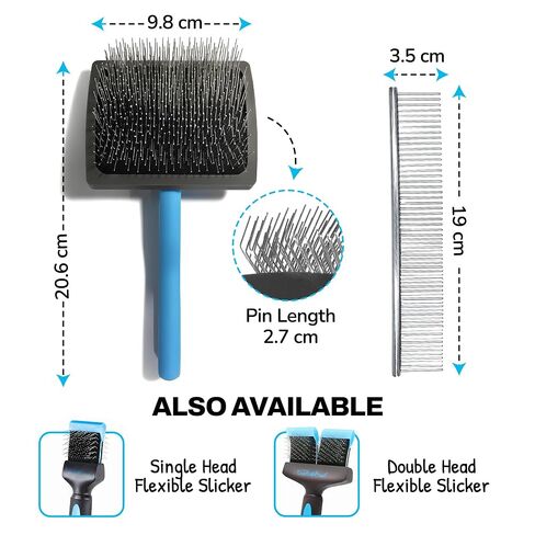 The Doodle Brush Dog Grooming Kit Slicker Brush, Dog Comb Set, Detangler in Saudi Arabia