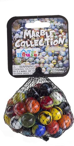 Ader Products My Toy House Glass Marbles Bulk, Set of 40, (36 Players and 4 Shooters) Assorted Colors, with Game Marbles Rules in Saudi Arabia