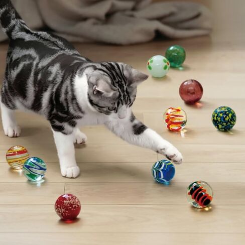 Large Glass Marbles, 10PCS 35mm (1.38 Inch), Assorted Colors in Saudi Arabia