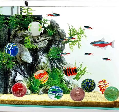 Large Glass Marbles, 10PCS 35mm (1.38 Inch), Assorted Colors in Saudi Arabia
