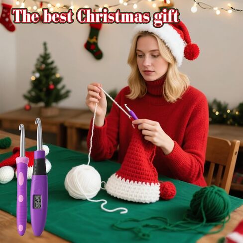 Light Up Crochet Hook Set with 18 Sizes, Lighted Everything Counting Kit in Kuwait
