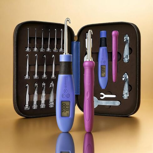 Light Up Crochet Hook Set with 18 Sizes, Lighted Everything Counting Kit in Kuwait