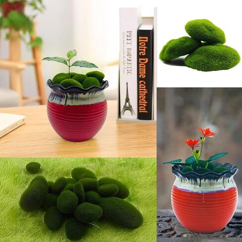 Artificial Moss Rocks Moss Stones Green Moss Balls 20 PCS 2 Sizes Fake Faux Green Moss Decor for Fairy Gardens Floral Arrangements Craft Plants Indoor Planter Table Weddings Parties in Saudi Arabia