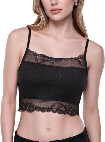 SilRiver Womens Silk Crop Tops Lace Tank Tops Fashion Mini Camisole Bendeau for Women Girls in Kuwait