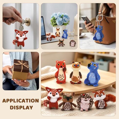 OEHPICC Needle Felting Kit, 7 Woodland Animals Felt Needle Kit in Saudi Arabia