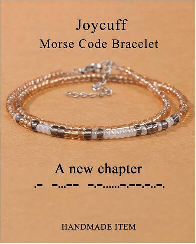 JoycuFF 𝗠𝗼𝗿𝘀𝗲 𝗖𝗼𝗱𝗲 𝗕𝗿𝗮𝗰𝗲𝗹𝗲𝘁𝘀 𝗳𝗼𝗿 𝗪𝗼𝗺𝗲𝗻 Inspirational Gifts Beads Bracelets for Women Encouragement Birthday Gifts for Daughter Sister Niece Granddaughter Mom Best Friend in Kuwait