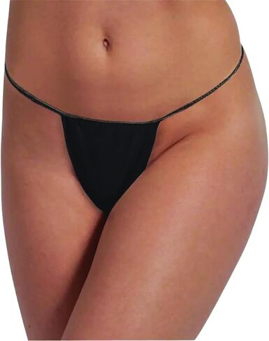 ForPro Disposable Bikini Panties, Non-Woven Disposable Underwear, Individually-Wrapped, One Size Fits Most, Black, 50-Count in Kuwait