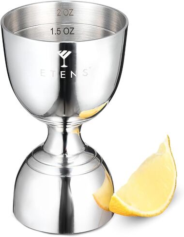Etens Jigger for Bartending | Bar Cocktail Measuring Jigger 2 oz 1 oz | Shot Measure Jigger with Measurements Inside | Double Chaser Bell Jiggers | Drink Measure Alcohol | Bartender Tools in Kuwait