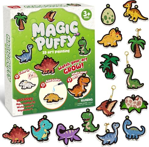 ouyhhk Magic Puffy Paint 3D Art Kit, Arts and Crafts for Kids -Dinosaurs in Kuwait