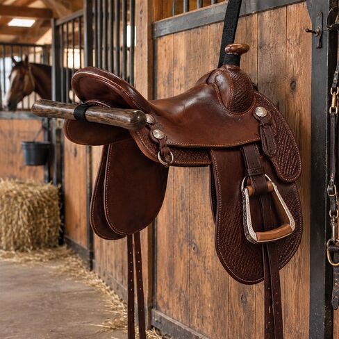Portable Saddle Rack - Wooden Saddle T Hanger for Horse Stall & Car in Saudi Arabia