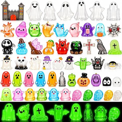 78Pcs Halloween Luminous Mini Resin Figures 78Style Small Figurines in Kuwait
