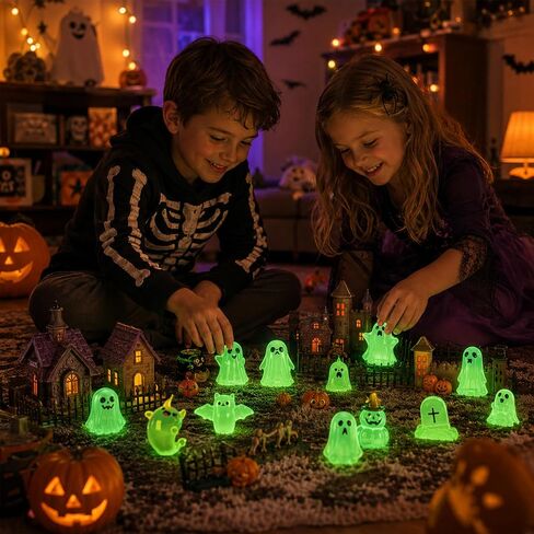 78Pcs Halloween Luminous Mini Resin Figures 78Style Small Figurines in Kuwait