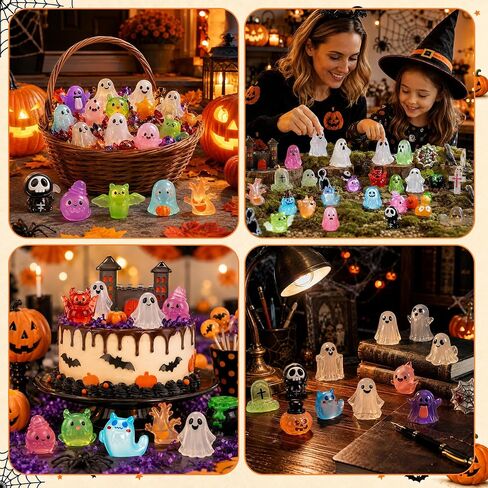 78Pcs Halloween Luminous Mini Resin Figures 78Style Small Figurines in Kuwait