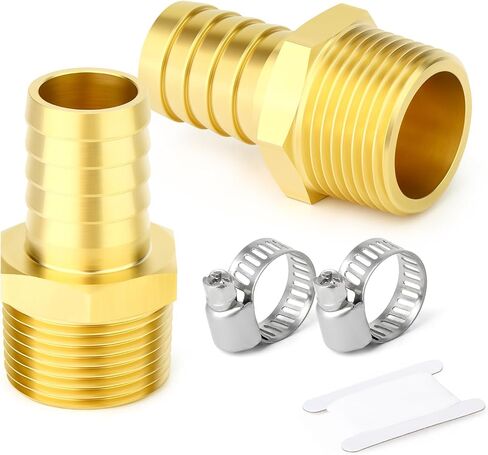 10 قطع من تركيبات خرطوم الهواء من GASHER 3/8 بوصة بارب × 3/8 بوصة FNPT مع 10 قطع مشبك خرطوم in Kuwait
