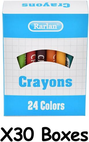 Rarlan Crayons Bulk, 30 Crayon Packs with 24 Assorted Colors, 720 Count in Saudi Arabia