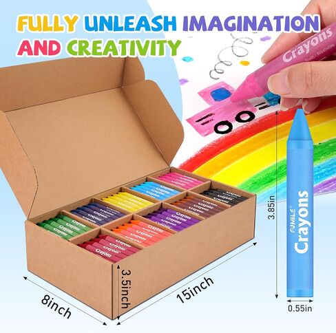 300 Pack Jumbo Crayons Bulk for Toddlers 1-3.10 Colors Washable Unbreakable Toddler Crayons for Toddler Coloring,Bulk School Supplies,Restaurants,Party Favors,Stocking Stuffers,Preschool Must Haves in Saudi Arabia