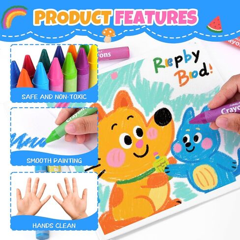 300 Pack Jumbo Crayons Bulk for Toddlers 1-3.10 Colors Washable Unbreakable Toddler Crayons for Toddler Coloring,Bulk School Supplies,Restaurants,Party Favors,Stocking Stuffers,Preschool Must Haves in Saudi Arabia