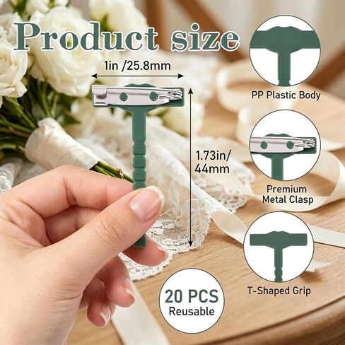 20Pcs Triangle T-Shaped Boutonniere Safety Pins for Wedding Flowers & DIY in Kuwait