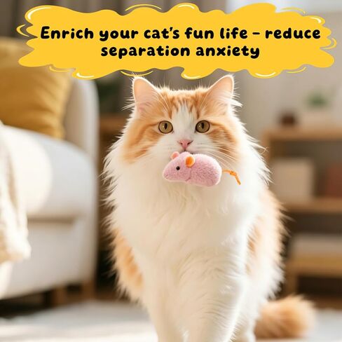 20PCS Cat Catnip Mice Toys, Mouse Toys for Cats, Interactive, Encourages Agility, Coordination, for Indoor Cats and Kittens, Cat Chew Toy for Exercise for Pet Cat Kitten Kitty in Saudi Arabia