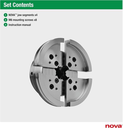 NOVA JS130N 130mm 5" Wood Lathe Chuck Jaw Set, for Nova Chucks Only in Kuwait